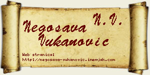 Negosava Vukanović vizit kartica